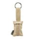 Dispensador de bolsas beige con mosquetón