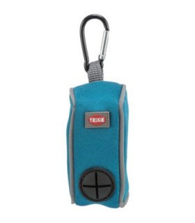 Dispensador de bolsitas en gris y turquesa
