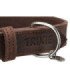 Collar de cuero engrasado Rustic con anilla en D