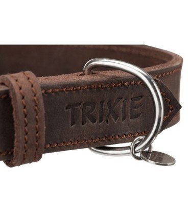 Collar de cuero engrasado Rustic con anilla en D