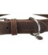 Collar de cuero engrasado Rustic con anilla en D