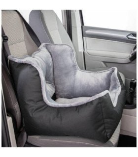 Asiento de coche gris/negro para perros y viajes