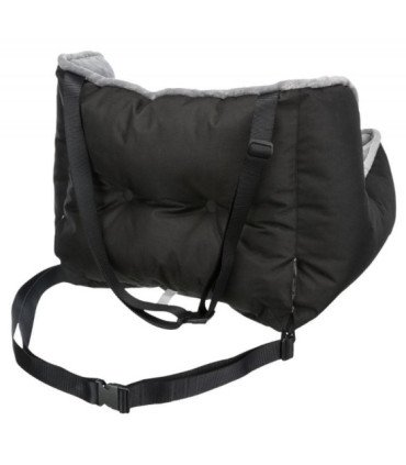 Asiento de coche gris/negro para perros y viajes