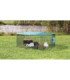 Recinto metálico para animales con red y puerta