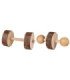 Set de pesas de madera natural, eco y resistente
