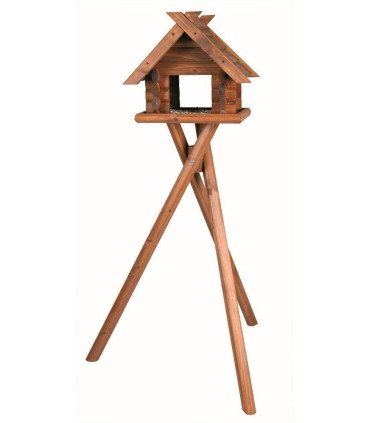 Comedero Pájaros con Cabaña de Madera