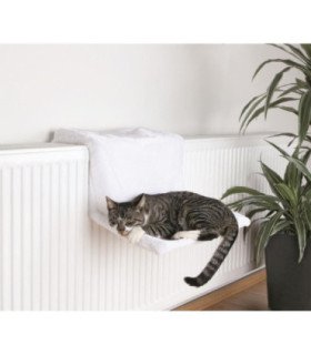 hamaca de Luxe, de peluche - 45 x 24 x 31 cm, blan