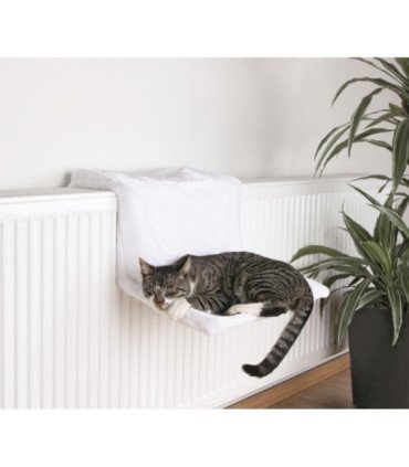 hamaca de Luxe, de peluche - 45 x 24 x 31 cm, blan