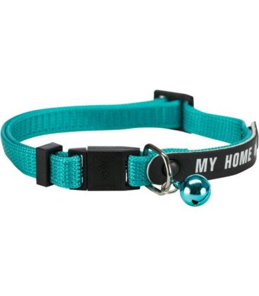Collar ajustable con placa y cascabel reflectante