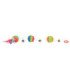 Pelotas Arco Iris con cascabeles y plumas para niños