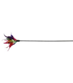Varita de 50 cm con plumas para diversión y espectáculos