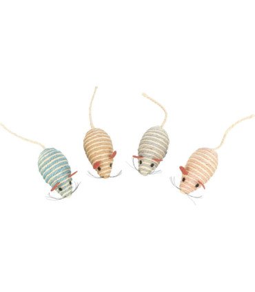 Ratón Sisal con Cascabel para tus mascotas