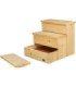 Escalera de madera para mascotas con almacenamiento