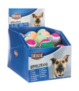 Pelotas de tenis en caja con colores surtidos