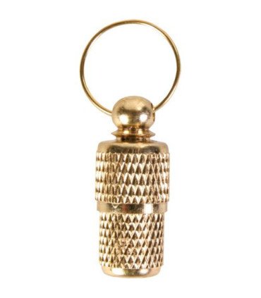 Portadirecciones metálico en dorado