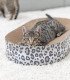 Cama rascado Leo gris con catnip para gatos