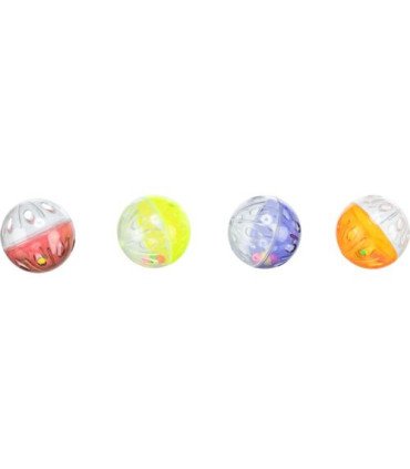 Set de 4 pelotas sonajero en plástico