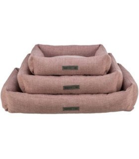 Cama Viviana rojo con cojín y bordado