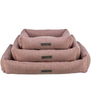 Cama Viviana rojo con cojín y bordado