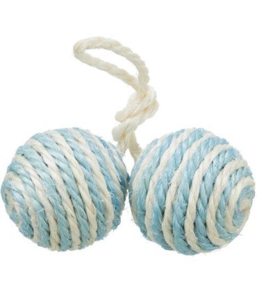 Pelotas con cuerda y cascabel para gatos