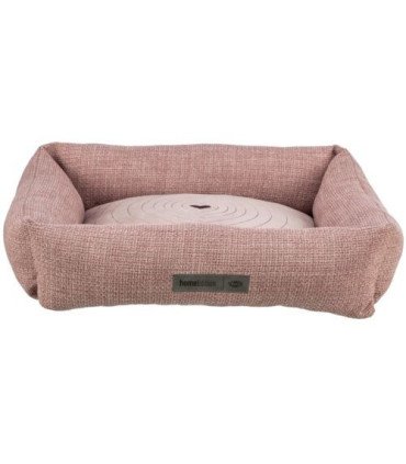 Cama Viviana rojo con cojín y bordado