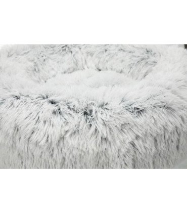 Cama Harvey en colores blanco y gris, elegante y acogedora