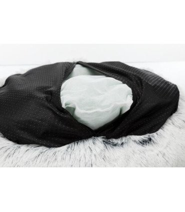 Cama Harvey en colores blanco y gris, elegante y acogedora