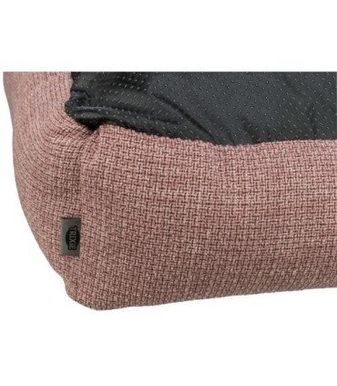 Cama Viviana rojo con cojín y bordado