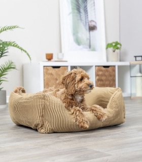 Cama Marley en lona con cojín y funda de algodón