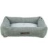 Cama Viviana azul con cojín y bordado