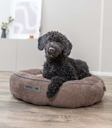 Cama orthopédica Lennox en tela Chenille