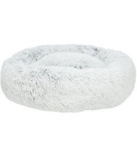 Cama Harvey redonda en felpa blanca