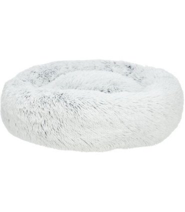 Cama Harvey redonda en felpa blanca