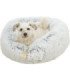 Cama Harvey redonda en felpa blanca