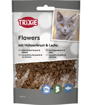 Flowers con pechuga de pollo y salmón