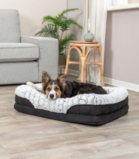 Cama ortopédica Vital Lino en blanco y negro