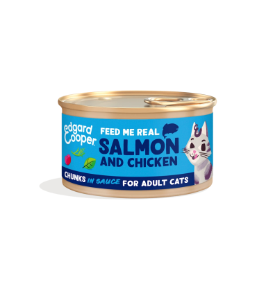 Adulto Salmón y pollo - Trocitos en salsa