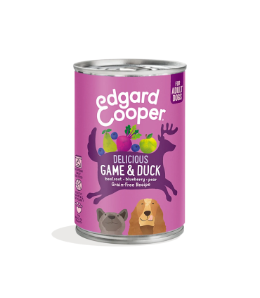 Receta natural con carne de caza y pato para perros