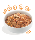 Comida natural para perros adultos con pollo, pavo y manzana