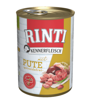Alimento natural para cachorros con carne de pavo