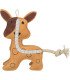 Divertido juguete de perro con cuerda y piel duradera
