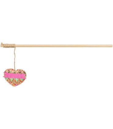 Varita de juego en poliéster y madera con diseño corazón