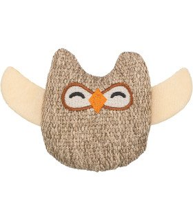 Búho de felpa suave para mascotas, 8 cm