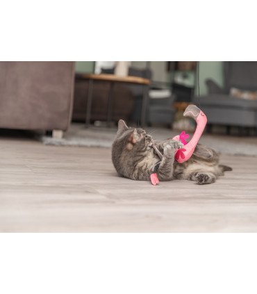 Varita de Juego Telescópica Flamenco para gatos grandes