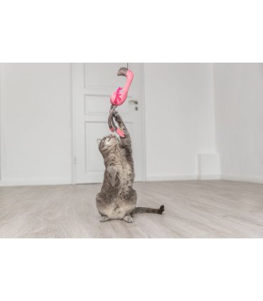 Varita de Juego Telescópica Flamenco para gatos grandes