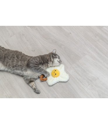 Huevo frito XXL, crujiente y ideal para gatos grandes
