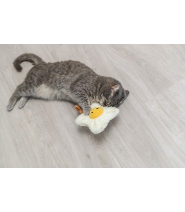 Huevo frito XXL, crujiente y ideal para gatos grandes