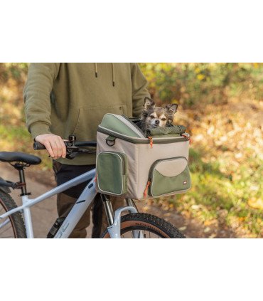Cesta para bicicleta con compartimentos, reflectantes y colchoneta