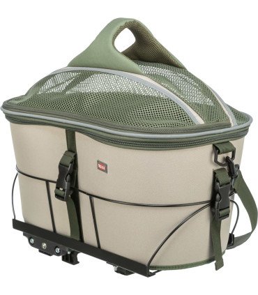 Cesta para bicicleta con bolsillos, reflectantes y colchoneta