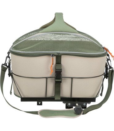 Cesta para bicicleta con bolsillos, reflectantes y colchoneta